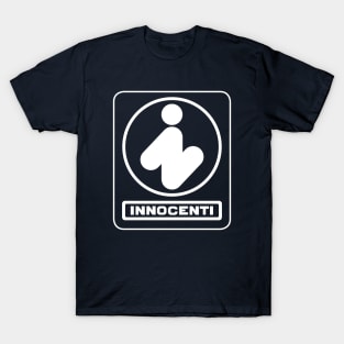 Vintage Innocenti emblem 1970's - Innocenti Mini, Lambretta - white print T-Shirt